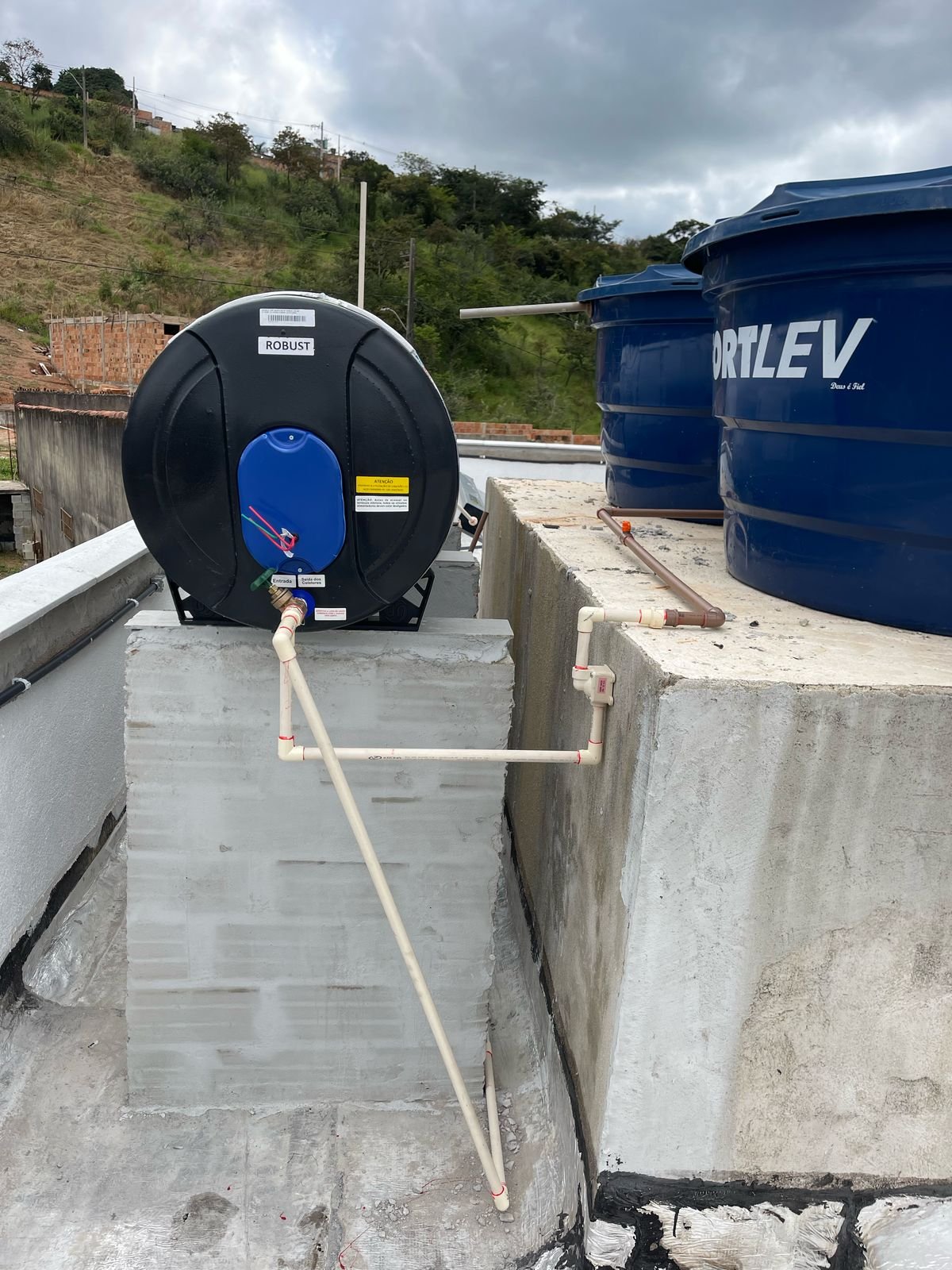 Reservatório térmico (boiler) instalado
